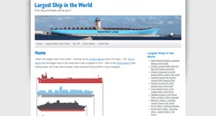 Desktop Screenshot of largestshipintheworld.com